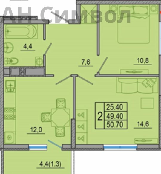 Продажа 2-комнатной новостройки, Новороссийск, улица Герцена,  дом 3А