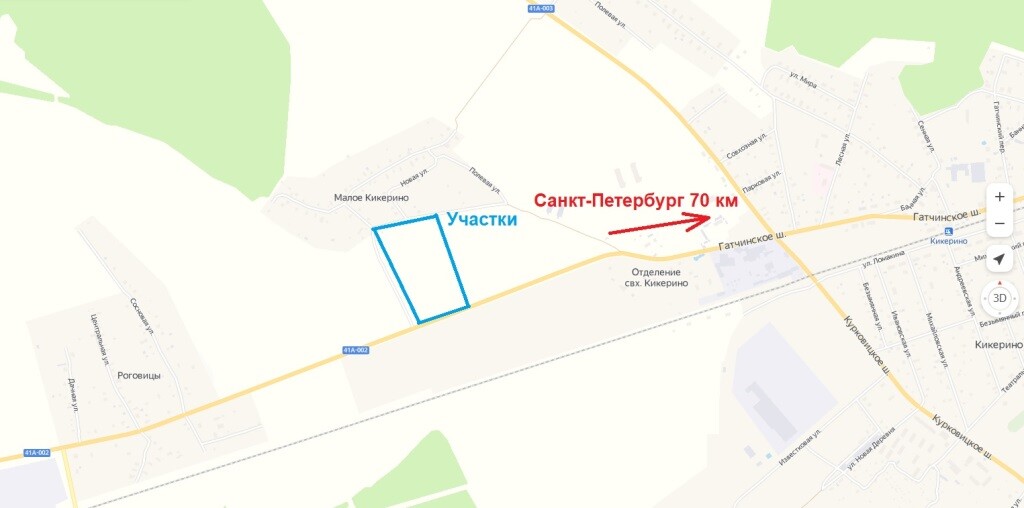 Карта кикерино ленинградская область