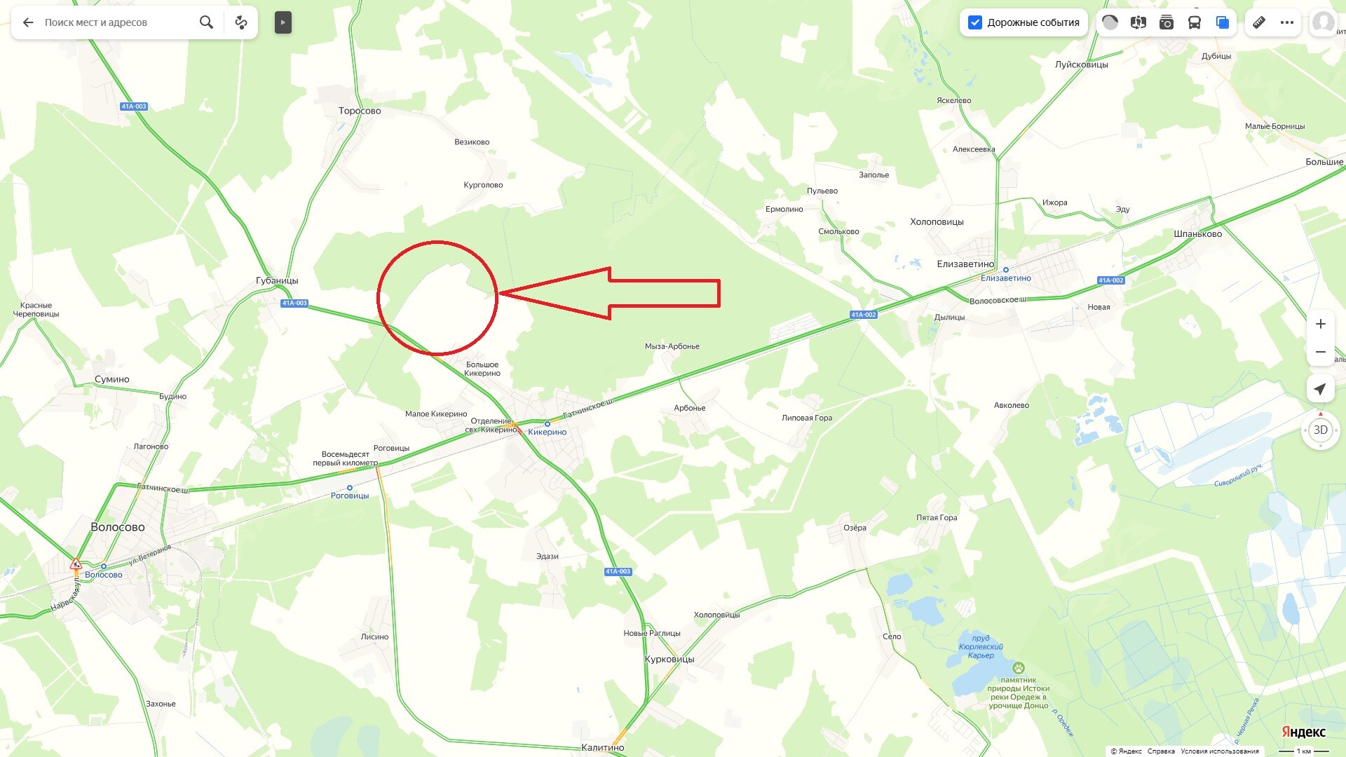 Участок С/х назначения 75.00 га Волосовский район — фото 1