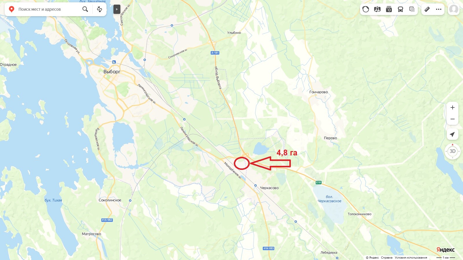 Участок ИЖС 4.80 га Выборгский район — фото 6
