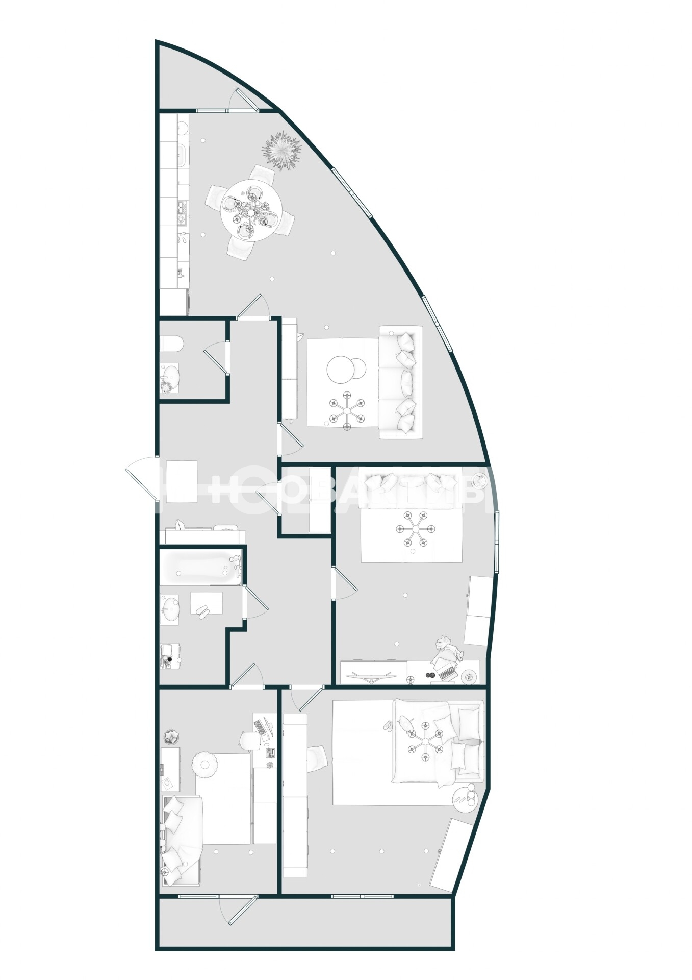 4-комн. квартира · 114 м² · 18/18 этаж — Изображение 39