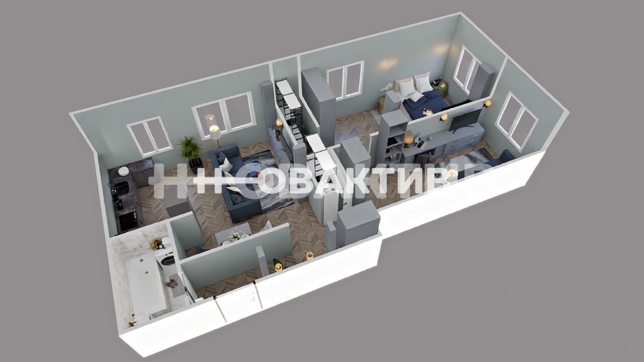 3-комн. квартира · 66 м² · 2/4 этаж — Изображение 21