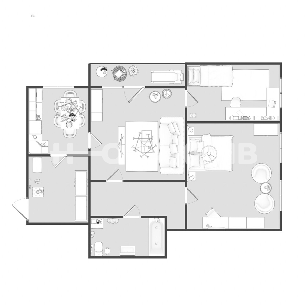 3-комн. квартира · 85 м² · 3/9 этаж — Изображение 28