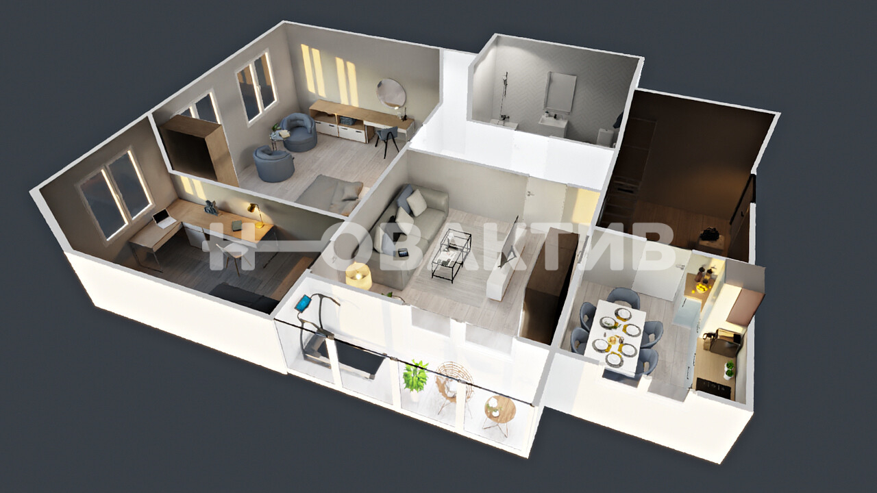 3-комн. квартира · 85 м² · 3/9 этаж — Изображение 27