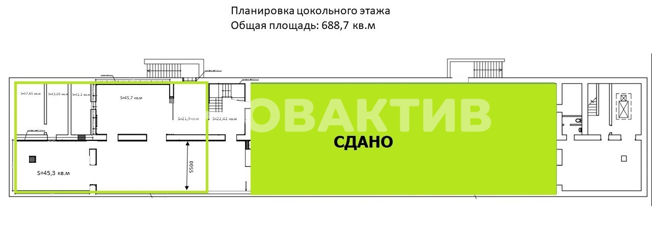 Торговая площадь · 1377.4 м² · 1/5 этаж — Изображение 19