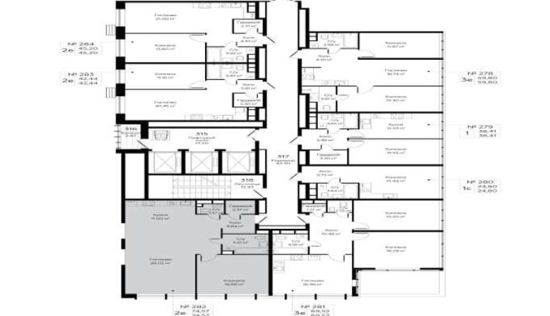 2-комн. апартаменты, 74,6 м²