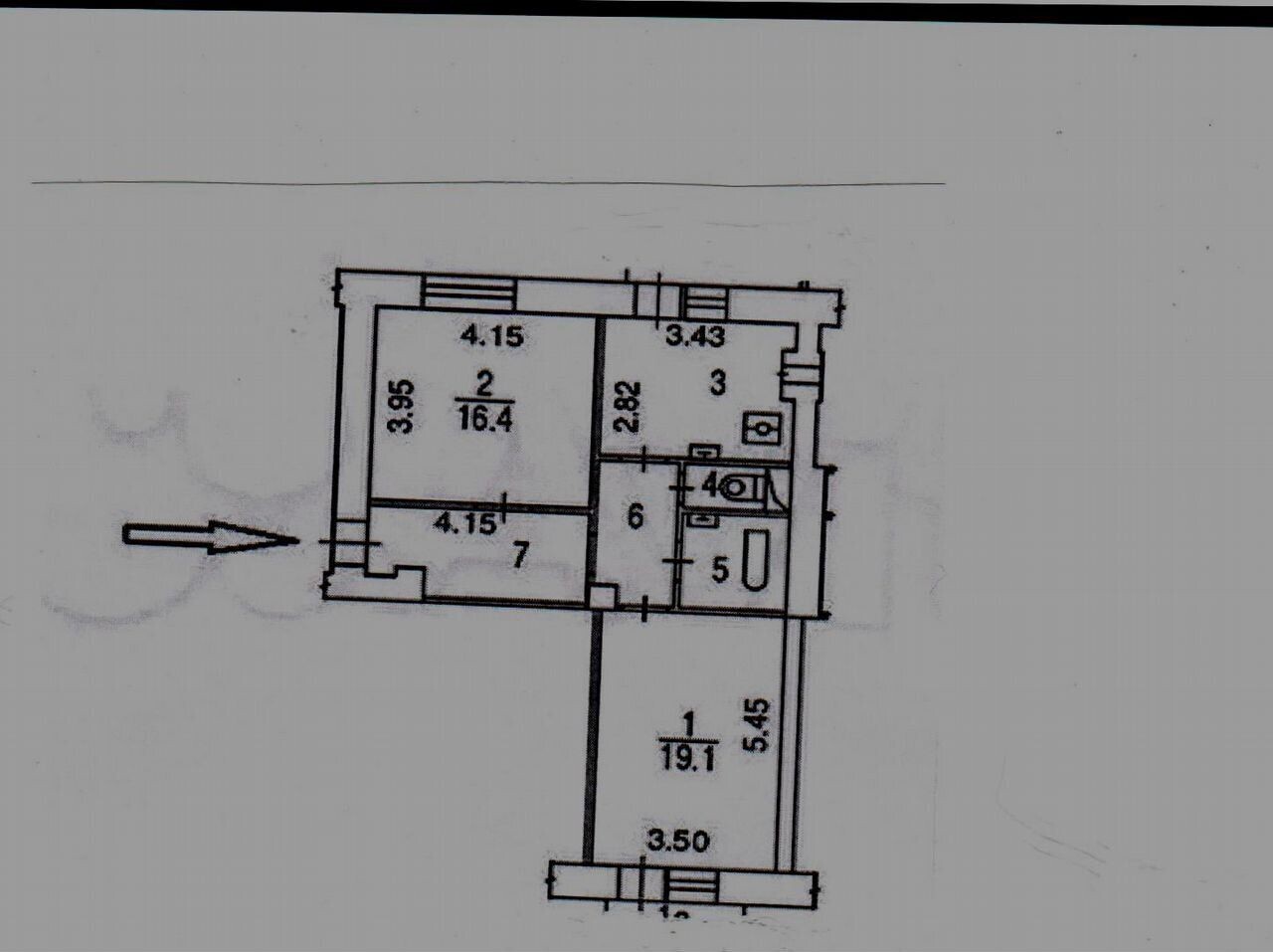 2-комн. квартира, 58 м²