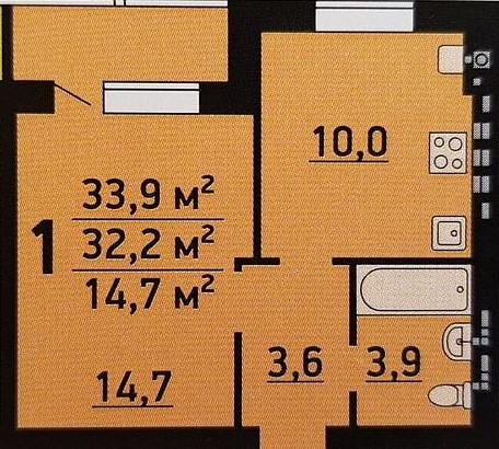 Продажа 1-комнатной новостройки, Волгоград, улица 35-й Гвардейской,  дом 52